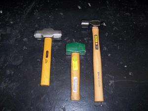 An assortment of hammers